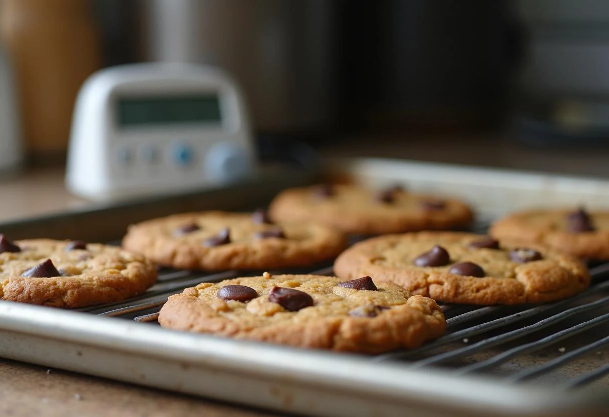 Freshly baked The Office Phyllis' Wedding Cake Cookies cooling on a rack, showcasing their delicious golden color.