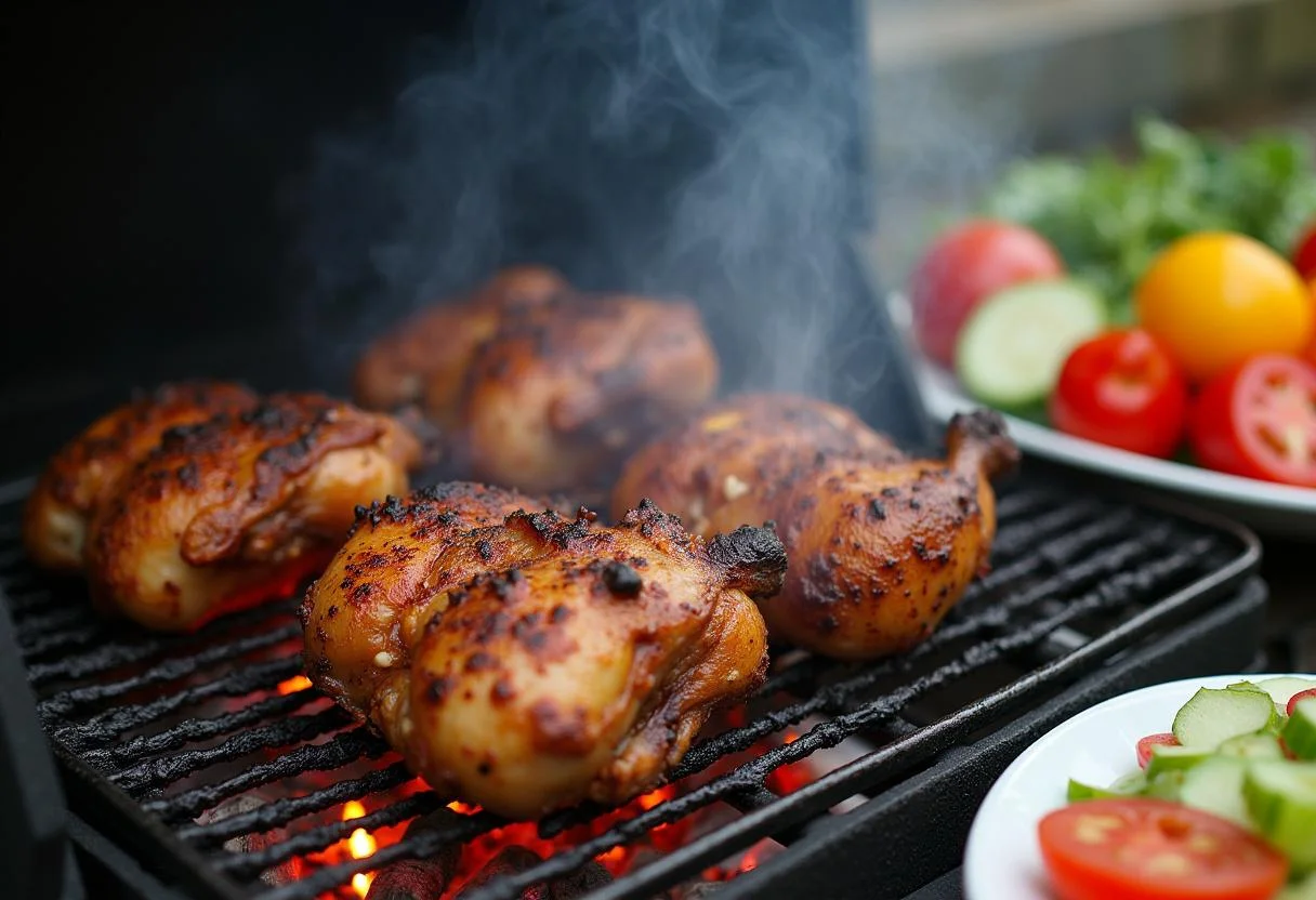 Grilled chicken pieces for The Sky Is Pink Priyanka Chopra Jonas's Tandoori Chicken Salad, enhancing the smoky flavor.