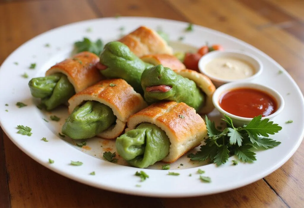 Delicious Toy Story Rex's Roaring Reptile Rolls served on a plate, perfect for a fun and whimsical dining experience.