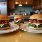 Bob's Burgers' Burger of the Day Sliders on a plate in a cozy animated kitchen scene, showcasing creative burger recipes inspired by the Belcher family.