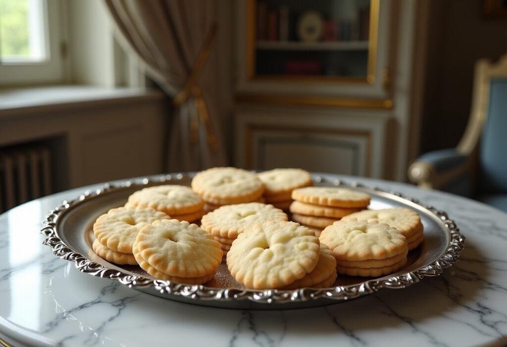 Bridgerton Eloise's Independent Woman Shortbread cookies in an elegant Regency-era setting