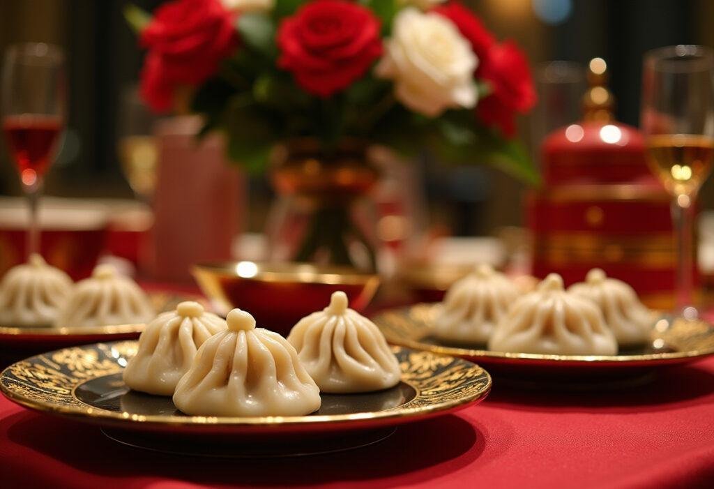 Crazy Rich Asians dumpling party featuring beautifully crafted dumplings in an elegant Singaporean-inspired setting