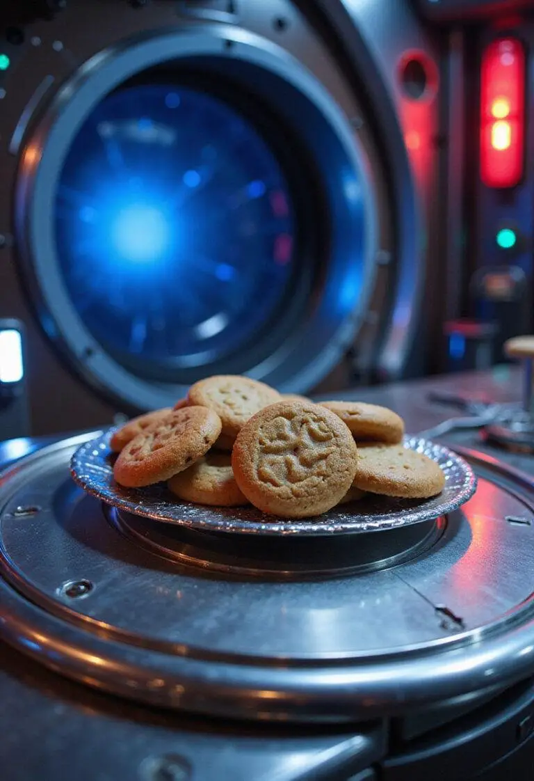 Guardians of the Galaxy Milano Starship Cookies displayed on a spaceship-themed table with cosmic decor, perfect for fans of the sci-fi series.