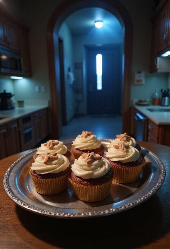 Obi-Wan Kenobi The Path Hidden Message Cupcakes decorated with Star Wars motifs in a futuristic kitchen setting