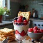 Thor Jane Foster's Pop-Tart Parfait with layers of yogurt, berries, and toasted Pop-Tarts in a themed Asgard-inspired setting