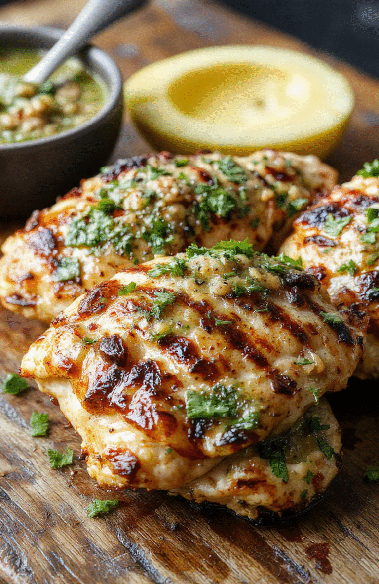 Colorful grilled chicken topped with vibrant salsa verde and melted pepper jack cheese, plated on a rustic wooden surface with fresh herbs and lime wedges, showcasing juicy textures and lively garnishes.