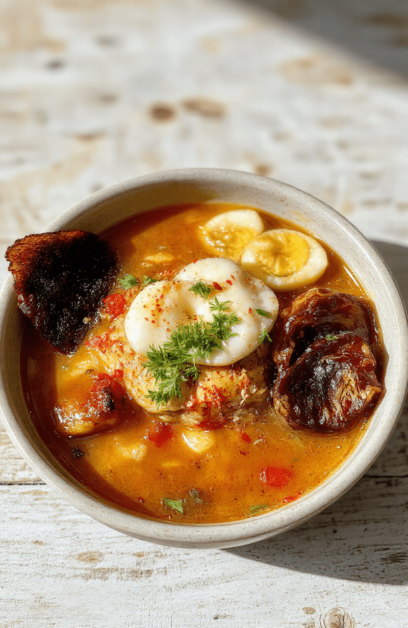 A vibrant bowl of Naruto Ichiraku Ramen with steaming hot yellow broth, colorful toppings like green scallions, soft-boiled eggs, slices of tender pork, and Naruto-themed decorations, placed on a wooden table with chopsticks ready for eating.