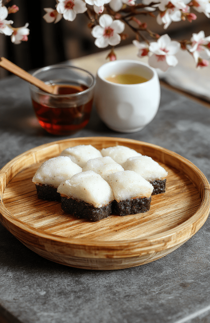 Colorful Naruto Shadow Clone Onigiri with bright orange carrot accents, shaped like ninja energy clones, arranged neatly on a traditional bamboo plate, garnished with sesame seeds and nori, with vibrant rice textures and crisp details, styled with Japanese aesthetics and playful presentation.