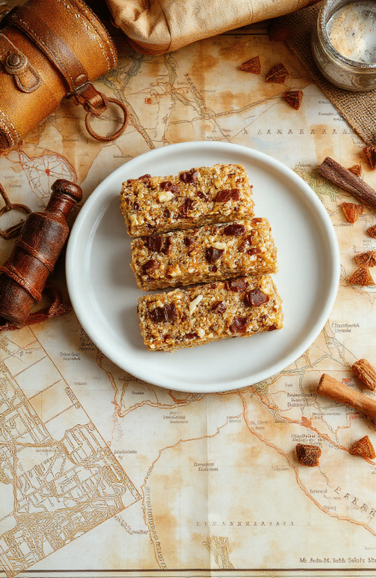 Colorful Lara Croft themed energy bars arranged on a weathered archaeological map background, with metallic accents, textured wooden surface, and adventuring gear subtly in the background, styled for a cinematic treasure hunt.
