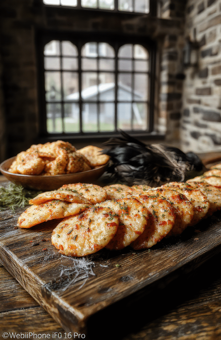 Eerie gothic gala platter on black slate with folded prosciutto roses, wedges of black truffle cheese, clusters of glossy black grapes and blackberries, sliced figs, black olives, raven-shaped rye crackers, drizzled balsamic blood-like glaze, spiderweb edible sugar threads, fresh dark rosemary sprigs, deep shadows, rich textures, moody black backdrop.