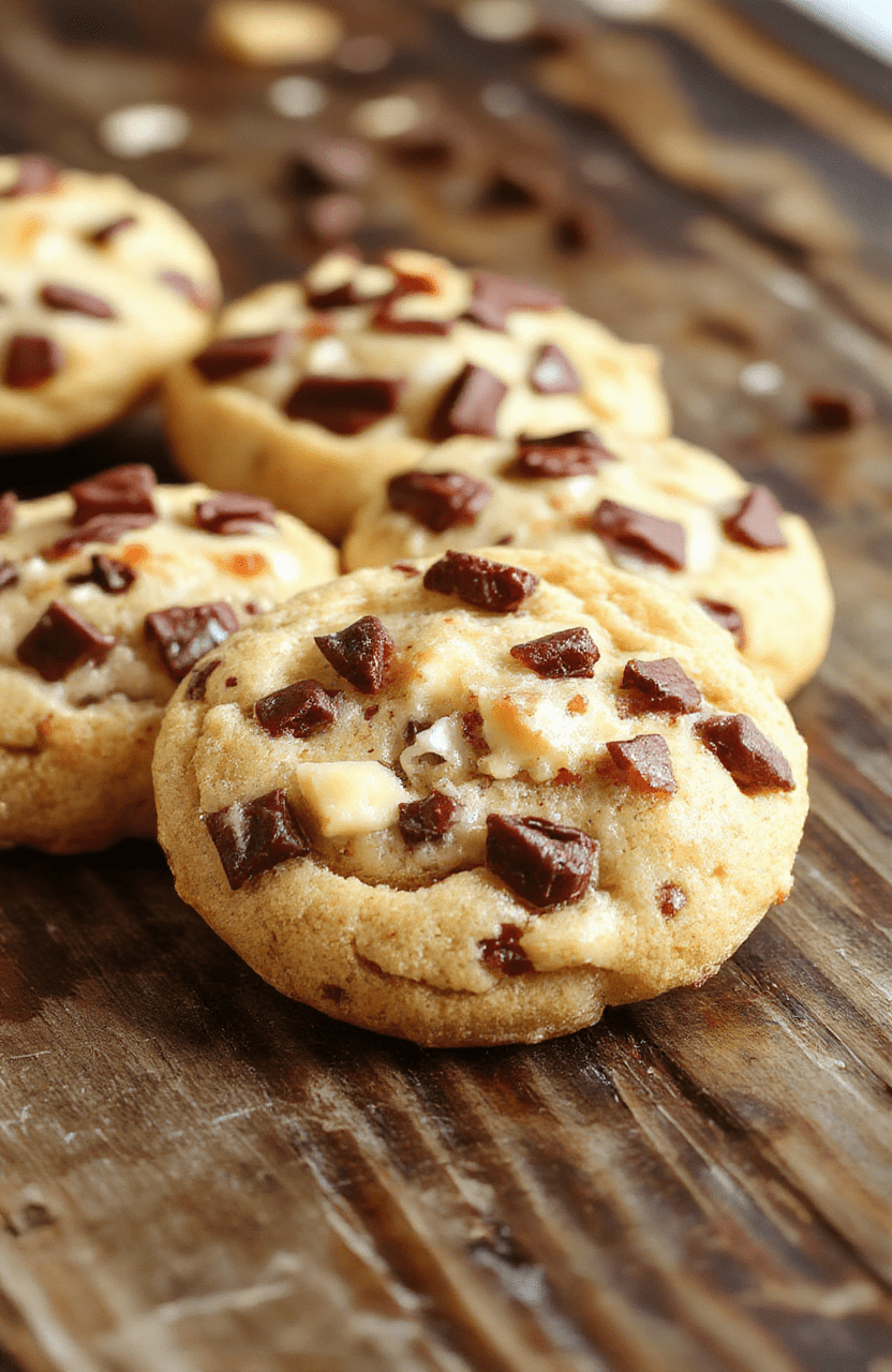 Golden-brown cheesecake cookies topped with creamy cheesecake filling, drizzled with caramel, arranged on a white plate against a soft pastel background, textures of crumbly cookie and smooth filling visible, styled casually with a sprinkle of powdered sugar