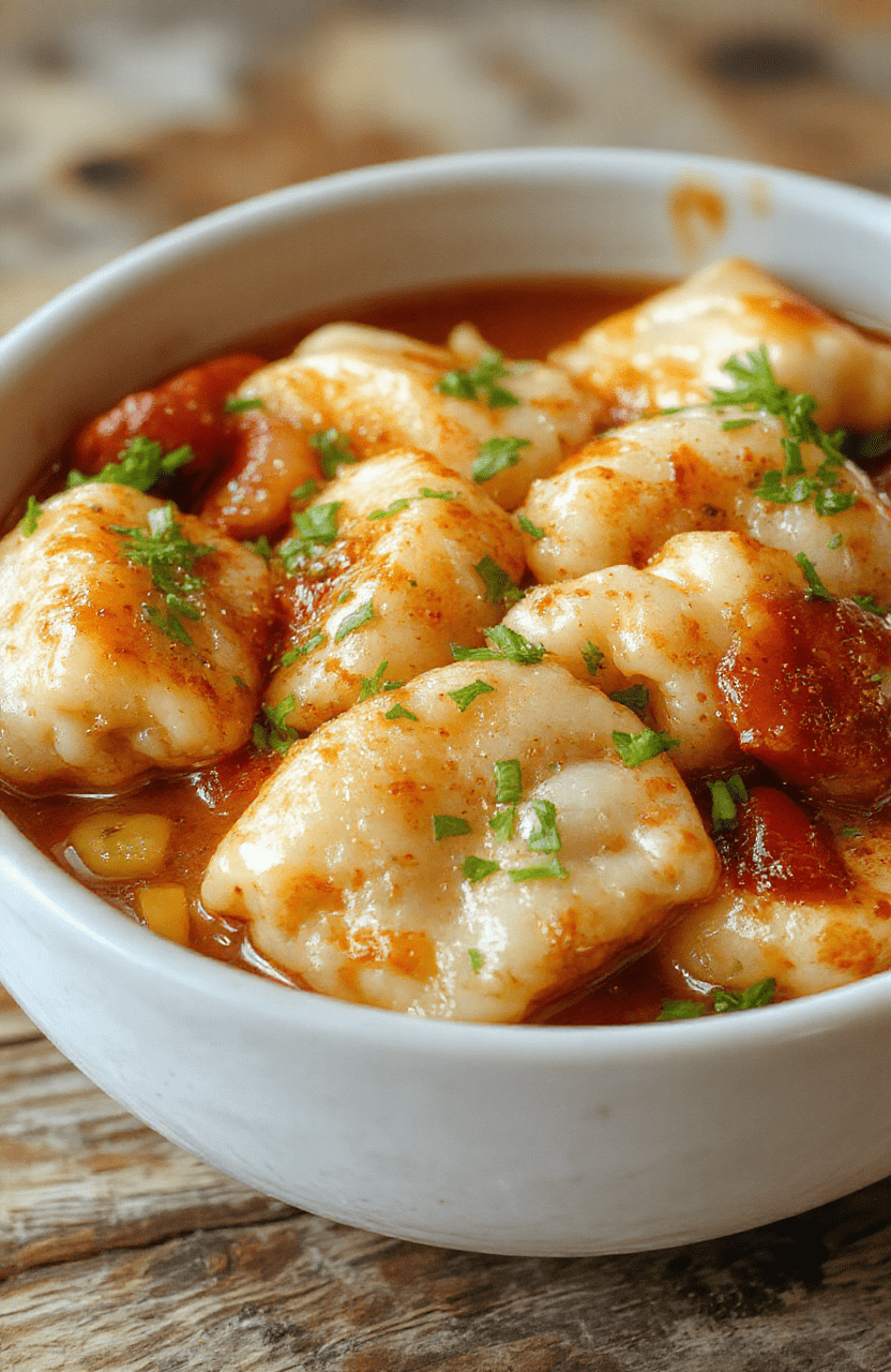 Colorful potsticker noodle bowls featuring golden-brown potstickers arranged atop vibrant Asian-style noodles, garnished with sliced scallions and sesame seeds, with a soy-based sauce drizzled over. The bowl showcases a pleasing mix of textures, including crispy potstickers, tender noodles, and fresh herbs, styled on a rustic wooden table with chopsticks resting beside. The image emphasizes the inviting, hearty, and flavorful appeal of this quick Asian-inspired meal.