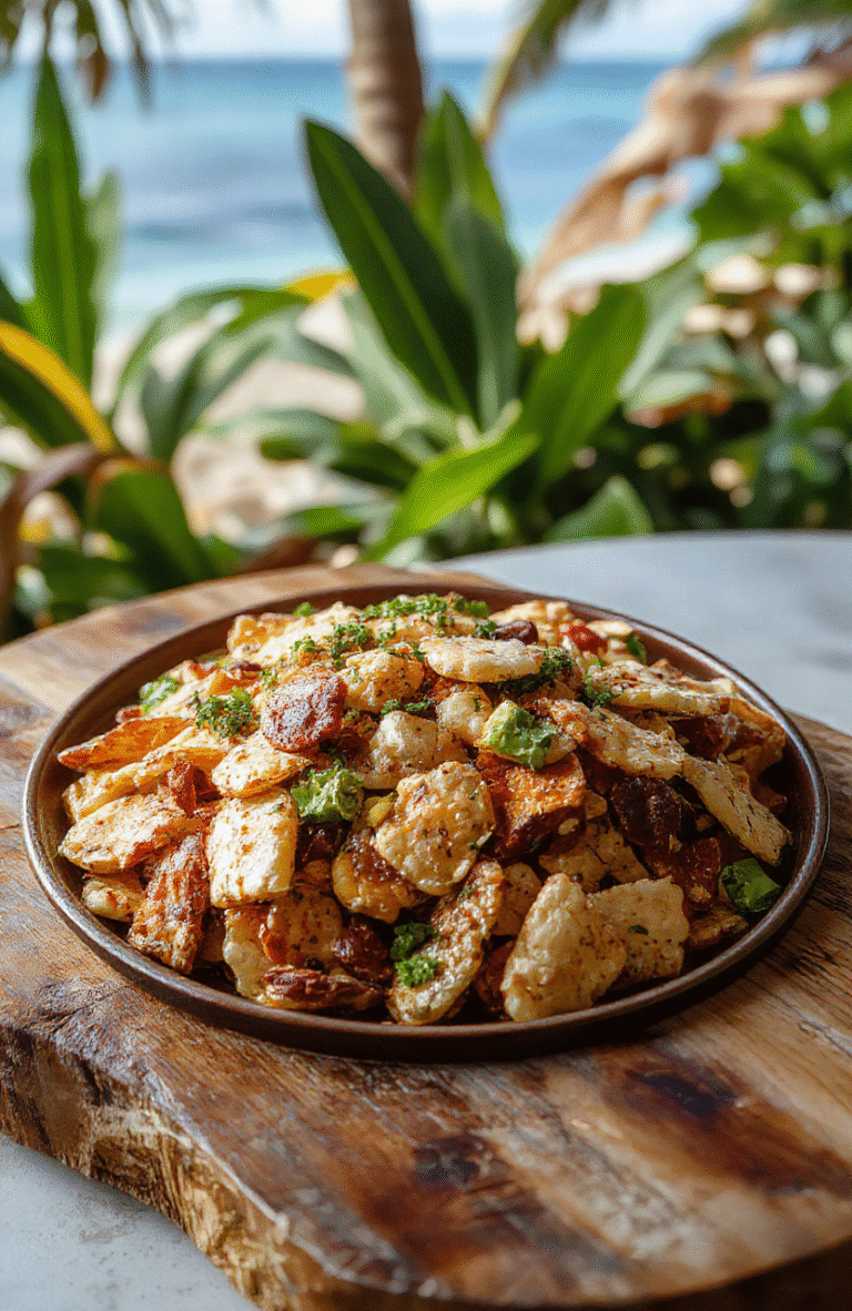 A vibrant, colorful trail mix featuring a variety of nuts, dried fruits, and chocolate pieces, arranged in a rustic bowl on a wooden table with natural light highlighting the textures and colors.