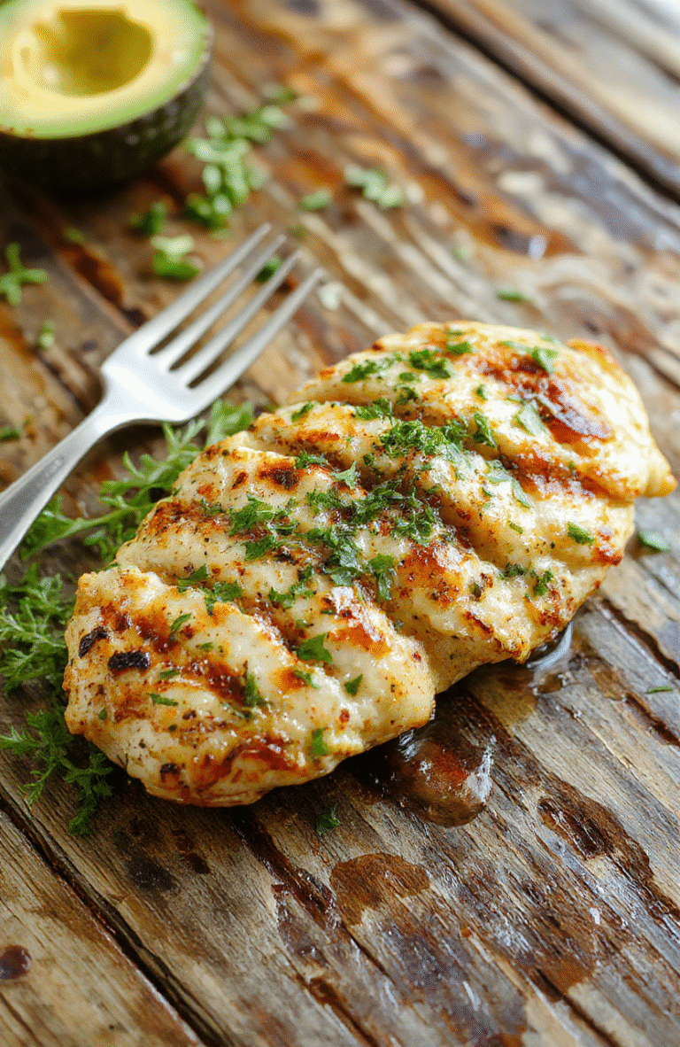 Colorful grilled chicken skewers topped with creamy sliced avocados, served on a rustic wooden platter with fresh lime wedges and vibrant herbs, showcasing a golden-brown crispy exterior and smooth avocado slices with a glossy finish, styled for a casual outdoor dinner.