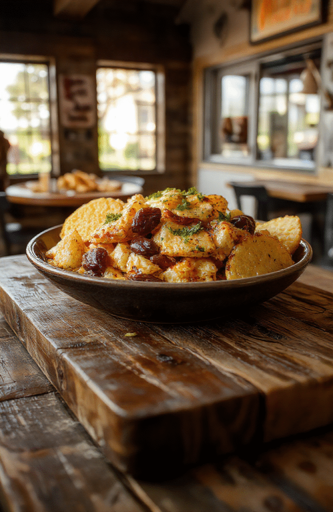 A close-up of Chewbacca-themed brownies with detailed bark-like textures resembling Chewbacca's fur, topped with edible decorations in shades of brown and black, arranged on a rustic wooden platter with starry background elements highlighting the sci-fi theme.