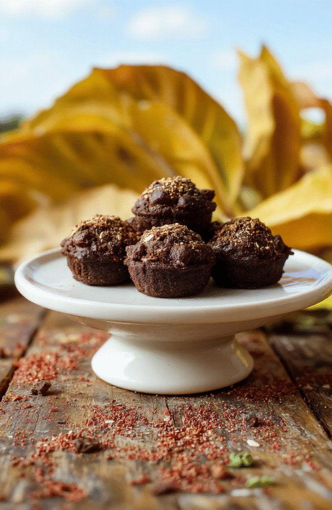 Three small mason jar-style cups filled with chocolate cookie crumble 'dirt,' vibrant green avocado mousse 'grass,' and playful gummy insects (worms and beetles) on top, with dew drops and edible flower petals for detail, placed on a rustic wooden table.
