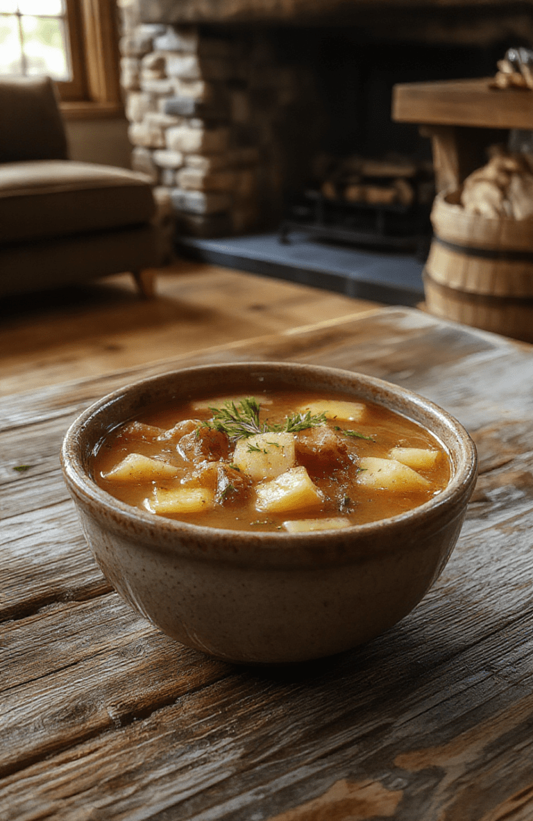 A steaming bowl of vibrant Scotch broth with tender lamb chunks, pearl barley, carrots, swede, and leeks, garnished with fresh parsley, served in a rustic ceramic bowl on a rustic wooden table with a soft wool blanket in the background.