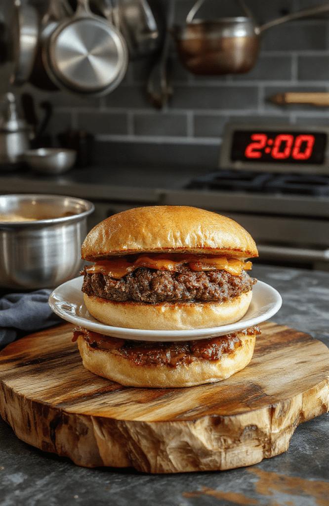 A hearty, overstuffed beef sandwich on a crusty Italian roll, piled high with grilled beef slices, melted provolone, grilled bell peppers, onions, and giardiniera, with drippings glistening on the crusty bun, served on a wooden board with a_side of fries_, soft natural lighting, shallow depth of field, rustic and satisfying presentation.
