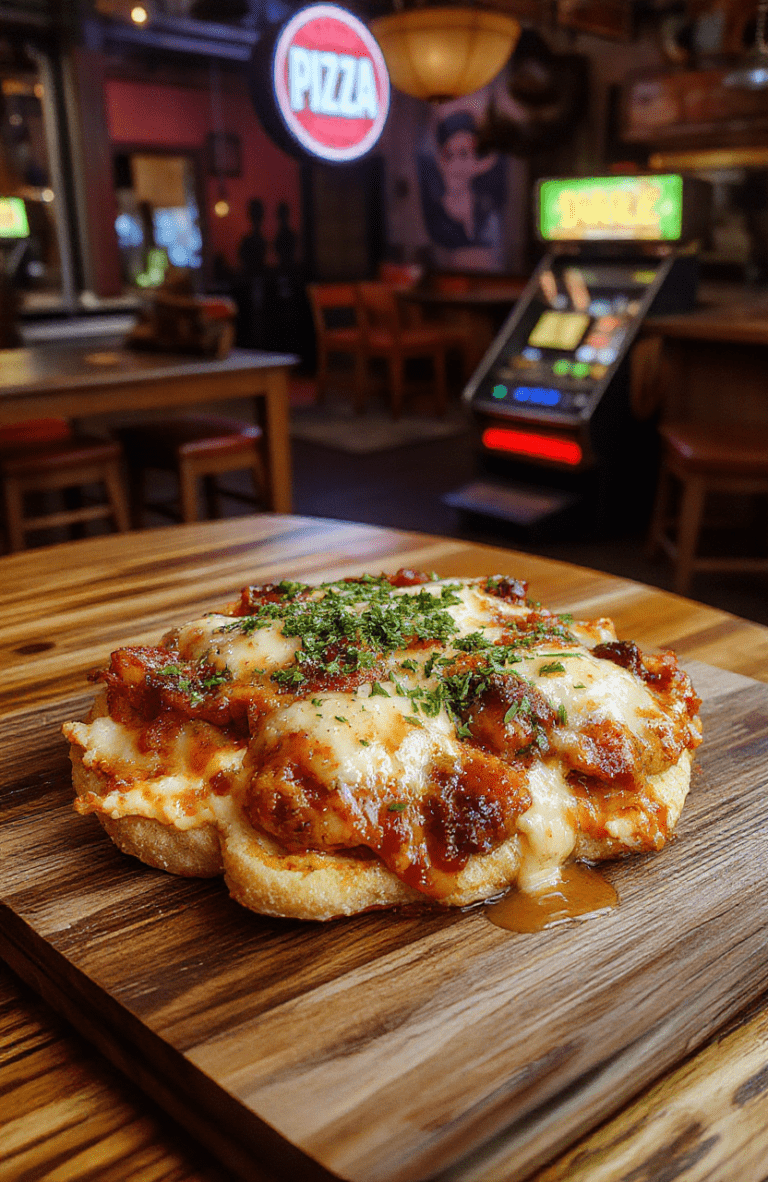 A platter of bear-shaped pepperoni pizza bites on a rustic wooden board, melted mozzarella, bright red marinara, and green basil garnish. The pastries are arranged in a playful arc with golden edges and glossy cheese, set against a warm kitchen backdrop. Soft shadows highlight the textures of flaky pastry and crisp pepperoni.