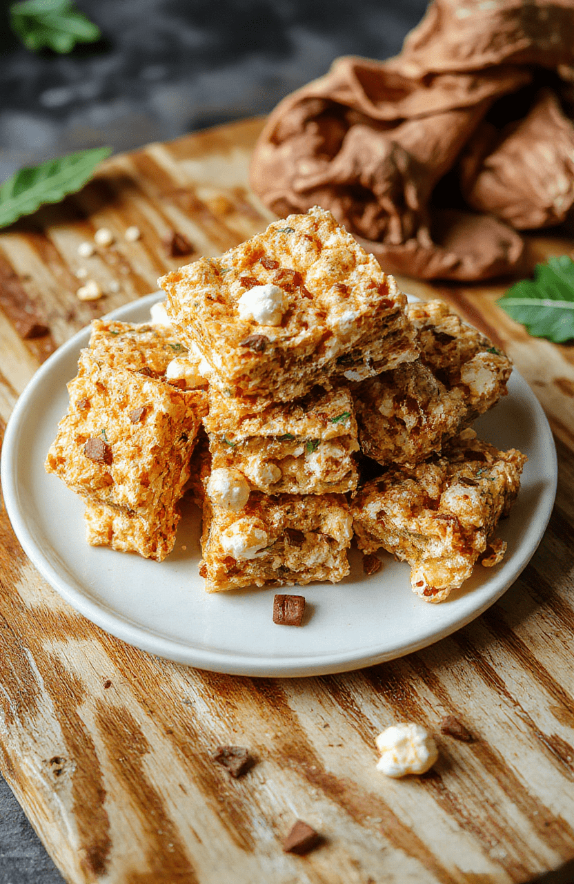 Golden-brown pound cake and popcorn bars arranged on a light wooden board, drizzled with caramel and a light sprinkle of flaky sea salt, with visible crunchy popcorn, soft caramel sheen, and a touch of vanilla in the background.
